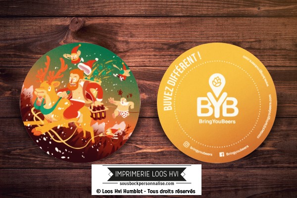 Dessous de verre sous bock biere artisanale BYB I Impression sous bock LOOS HVI